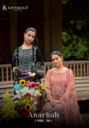 Kavya Kala Couture Anarkali Vol 26 Lawn Cotton Digital Print Fancy Work Suit