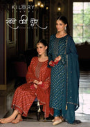 Kilory Trends Sone Ki Dor Silk Digital Print Embroidered Suit
