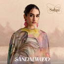 Kimora Sohni Sandalwood Premium Digital Printed Embroidered Work Suit