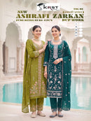 Ashrafi Zarkan Vol 1 Rayon Designer Work Ready Made Suits