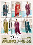 Ashrafi Zarkan Vol 1 Rayon Designer Work Ready Made Suits