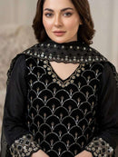 LM 17 Premium Silk Sequence Embroidered Women's Party Wear Suit