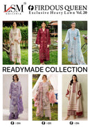 LSM Galleria Firdous Queen Vol 20 Lawn Premium Ready Made Suit