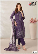 LSM Galleria Firdous Queen Vol 21 Lawn Cotton Printed Suit