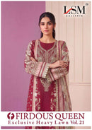 LSM Galleria Firdous Queen Vol 21 Lawn Cotton Printed Suit