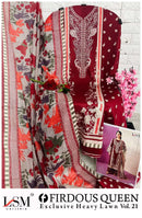 LSM Galleria Firdous Queen Vol 21 Lawn Cotton Printed Suit