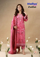 Madhav Zulfat Vol 5 Premium Lawn Cotton Digital Print Suit Set