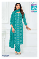 MCM Lifestyle Premium Bandhani Cotton Printed Ready Made Suit