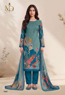 Metrika Designs Rose Gold Vol 1 Premium Cotton Digital Print Embroidered Suit
