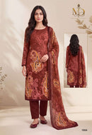 Metrika Designs Rose Gold Vol 1 Premium Cotton Digital Print Embroidered Suit