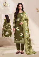 Metrika Designs Rose Gold Vol 1 Premium Cotton Digital Print Embroidered Suit