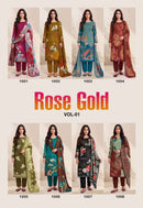 Metrika Designs Rose Gold Vol 1 Premium Cotton Digital Print Embroidered Suit