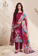 Metrika Designs Rose Gold Vol 1 Premium Cotton Digital Print Embroidered Suit