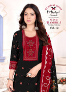 Mishri Creation Vol 12 Bandhej Cotton Printed Patiyala Dress Set