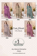 Miss World Choice Cute Heart Vol-1 Rayon Fancy Printed Suits