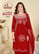 Miss World Choice Vol 53 Cotton Bandhani Printed Patiyala Suit Set