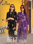 Mittoo Belt Vol 27 Designer Rayon Print Fancy Western Style Gown