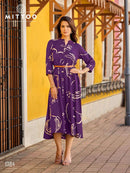 Mittoo Belt Vol 27 Designer Rayon Print Fancy Western Style Gown