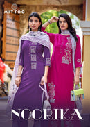 Mittoo Noorika Designer Rayon Kurti Pant Dupatta Set