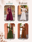Mittoo Ruksat Premium Chanderi Silk Designer Indo Western Dress