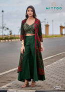 Mittoo Zubeda Vol 2 Elegant Silk Indo Western Style Dress