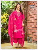 Mukesh Chahat Silk Embroidery Work Ready Made Suit Set