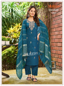 Mukesh Chahat Silk Embroidery Work Ready Made Suit Set