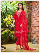 Mukesh Chahat Silk Embroidery Work Ready Made Suit Set