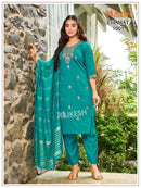 Mukesh Chahat Silk Embroidery Work Ready Made Suit Set