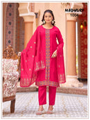 Mukesh Madhuri Premium Chanderi Silk Designer Kurti Set