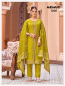 Mukesh Madhuri Premium Chanderi Silk Designer Kurti Set
