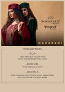 Mumtaz Arts Maharani Velvet Heavy Designer Embroidery Suit Set