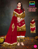 NE Rayon Acid Batik Zari Work Pakistani Style Salwar Suit Set