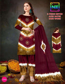 NE Rayon Acid Batik Zari Work Pakistani Style Salwar Suit Set