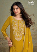 Omtex Liliana Designer Silk Embroidery Work Suit
