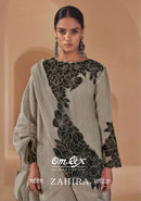 OMTEX Zahira Crush Fabric Fancy Embroidered Ethnic Suit