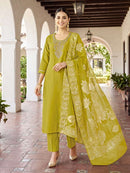 OSSM Mahira Designer Viscose Silk Embroidered Work Suit Set