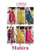 OSSM Mahira Designer Viscose Silk Embroidered Work Suit Set