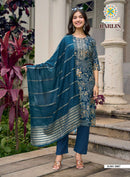 Barlin Vol 2 By Passion Tree Designer Printed Kurti Pant Dupatta Set