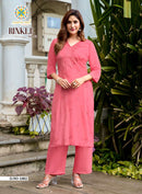 Passion Tree Rinkle Vol 1 Rayon Fancy Work Kurti Set