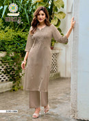 Passion Tree Rinkle Vol 1 Rayon Fancy Work Kurti Set