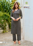 Passion Tree Rinkle Vol 1 Rayon Fancy Work Kurti Set