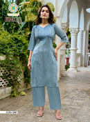 Passion Tree Rinkle Vol 1 Rayon Fancy Work Kurti Set