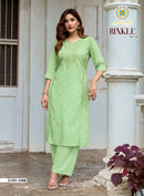 Passion Tree Rinkle Vol 1 Rayon Fancy Work Kurti Set