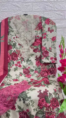 Taj Creations 567 Pure Cotton Print With Heavy Embroidery Worked Pakistani Suits