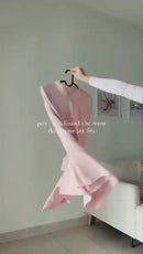 Modesty Cey Crush Imported Hariri Maqsoor Fabric Kaftan With Skirt Cord Set