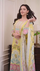 Mannat Designer 7778 Pakistani Flowers Bloom Beautifully Decorated With Digital Prints Suits Set