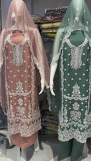 Safa Creation 1027 Premium Orgenza With Zarkhan Diamond And Elegant Embroidery Pakistani Suits