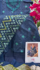 Taj Creations 450 Pure Cotton Print With Heavy Embroidery Work Pakistani Suits