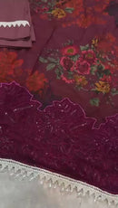 Mehboob Tex 1637 Pure Cotton Print With Embroidery Self Work Pakistani Suits